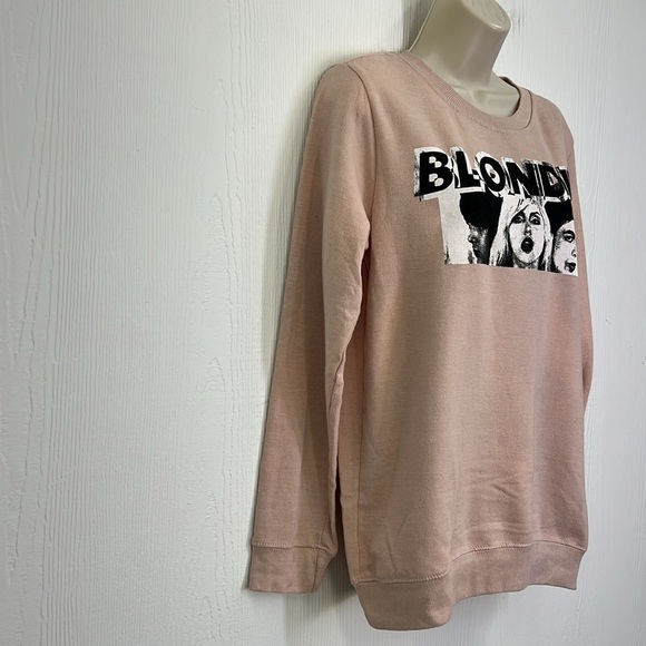 Blondie - Blondie Band Graphic Light Pink Long Sleeve Sweatshirt Size Small - Picture 4 of 10